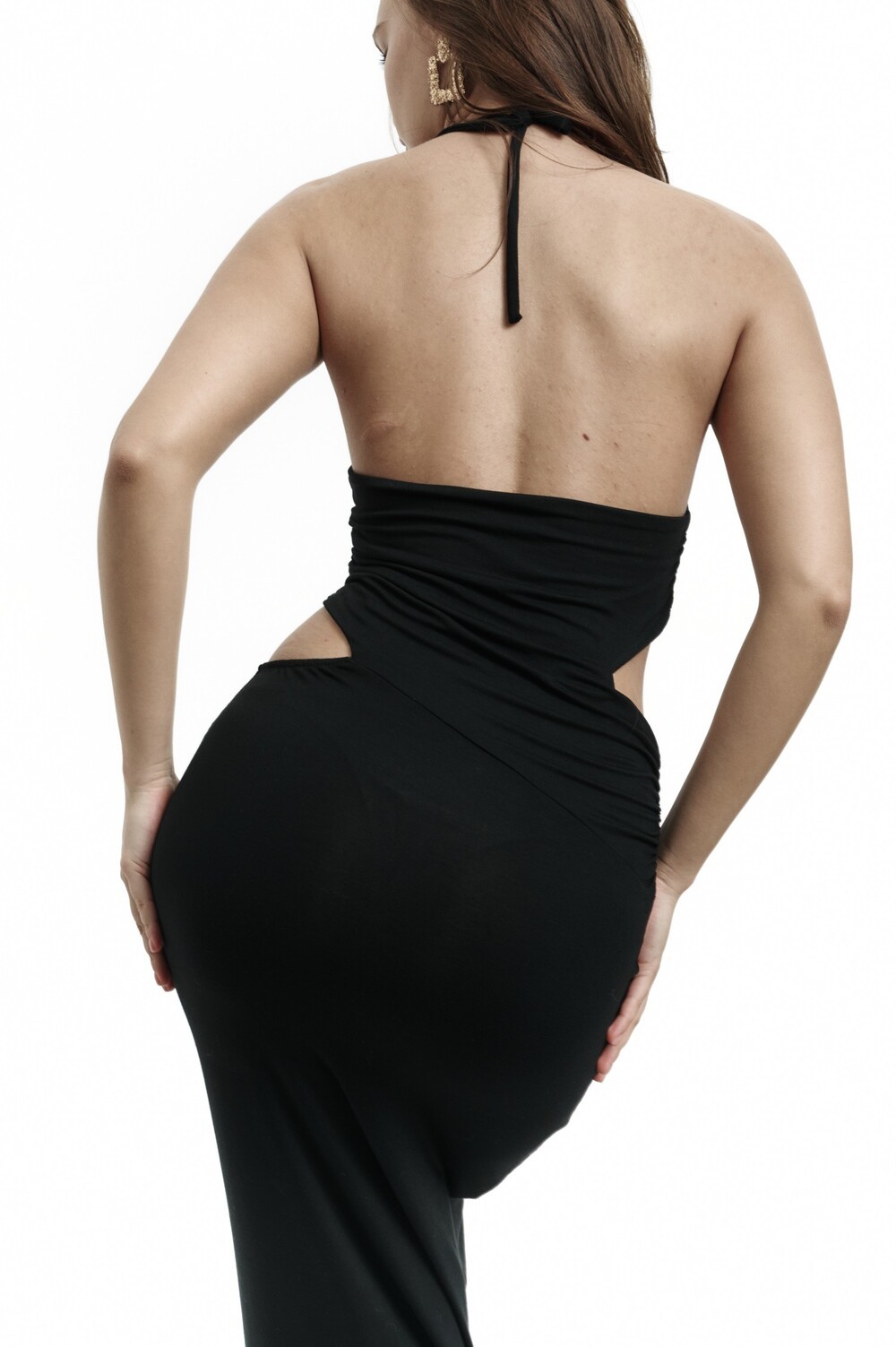 Dress with cutouts